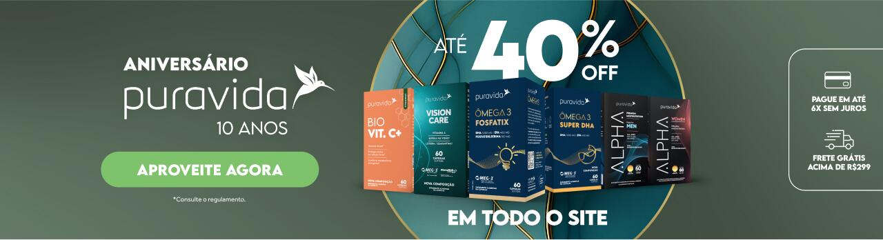 ANIVERSÁRIO PURAVIDA 10 ANOS - Banner home